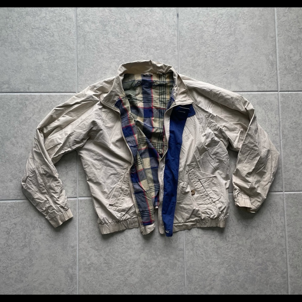 XL Men’s Eddie Bauer Beige Jacket with plaid